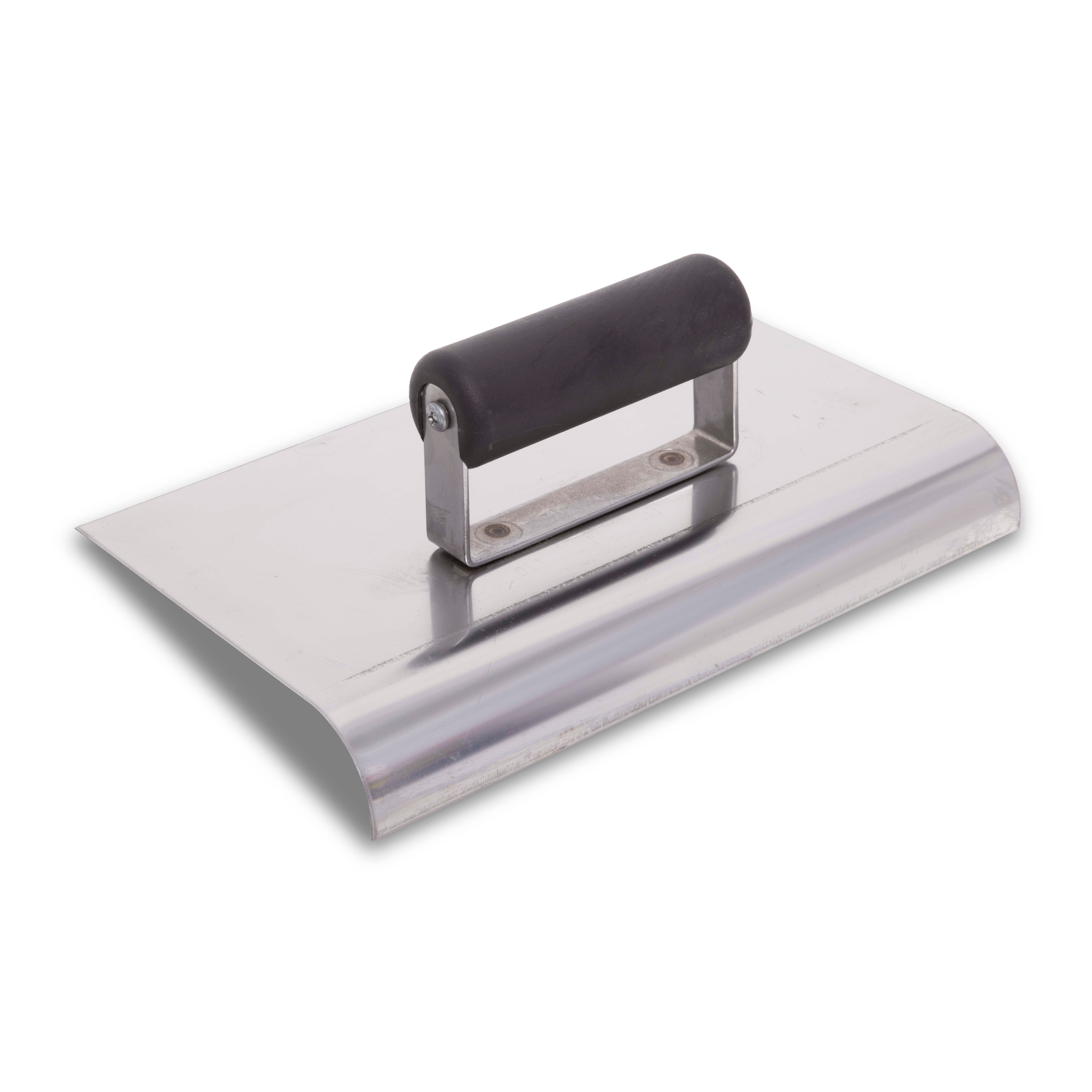 Marshalltown - QLT CE568SP 9in x 5in Stainless Steel Edger; 3/8R, 1/2L-Plastic Handle CE568SP