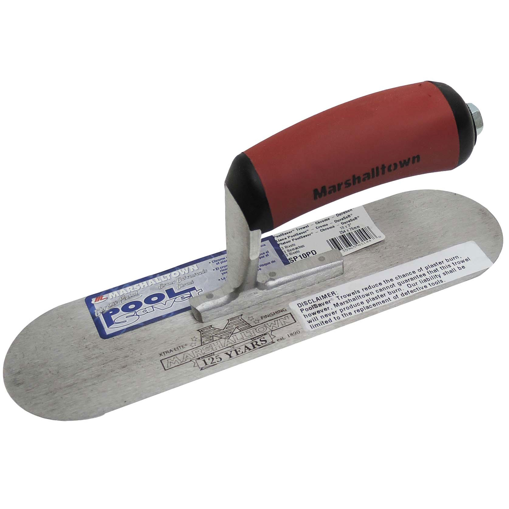 Marshalltown SP10PD 10in x 3in PoolSaver Trowel with DuraSoft Handle SP10PD