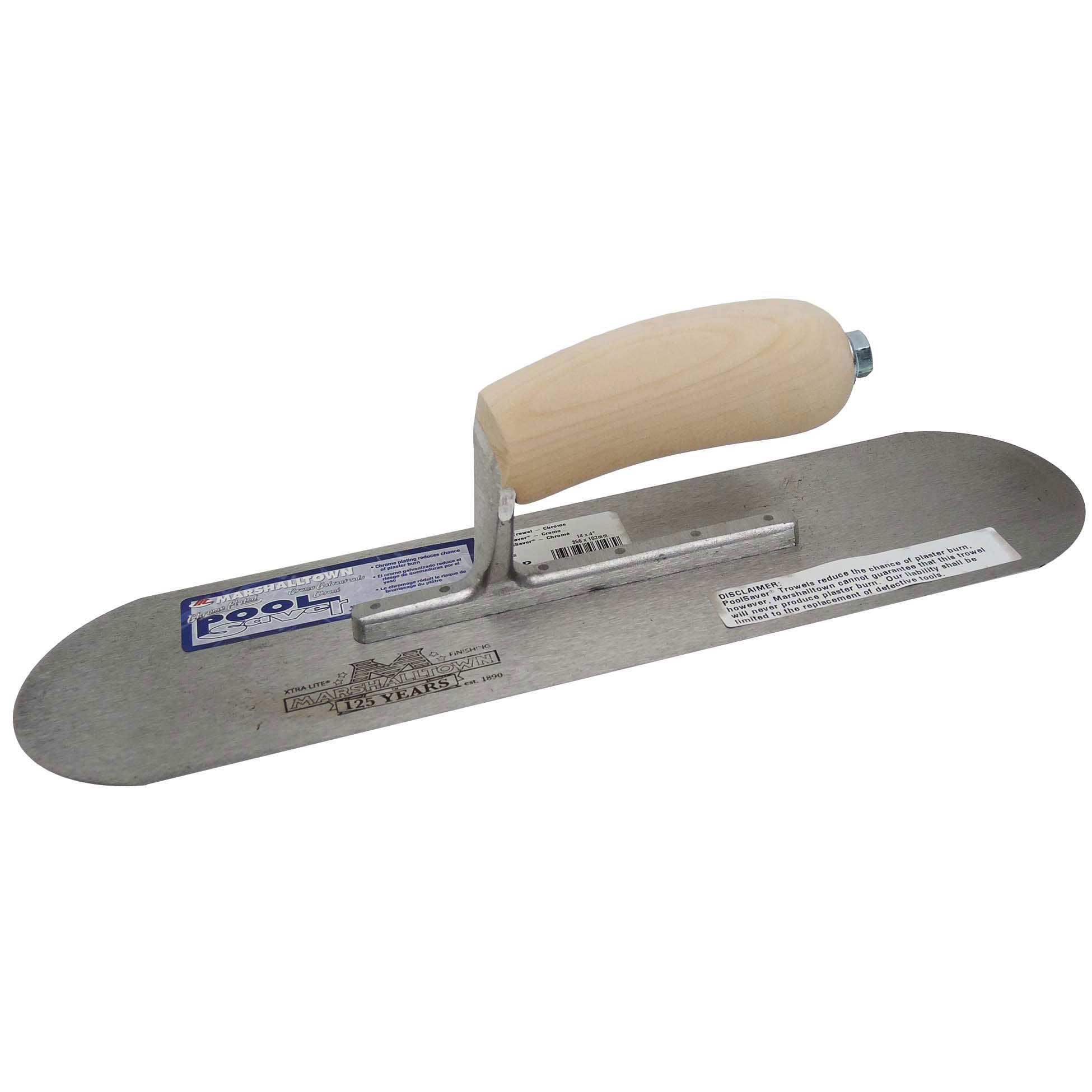 Marshalltown SP14P 14in x 4in PoolSaver Trowel with Wood Handle SP14P