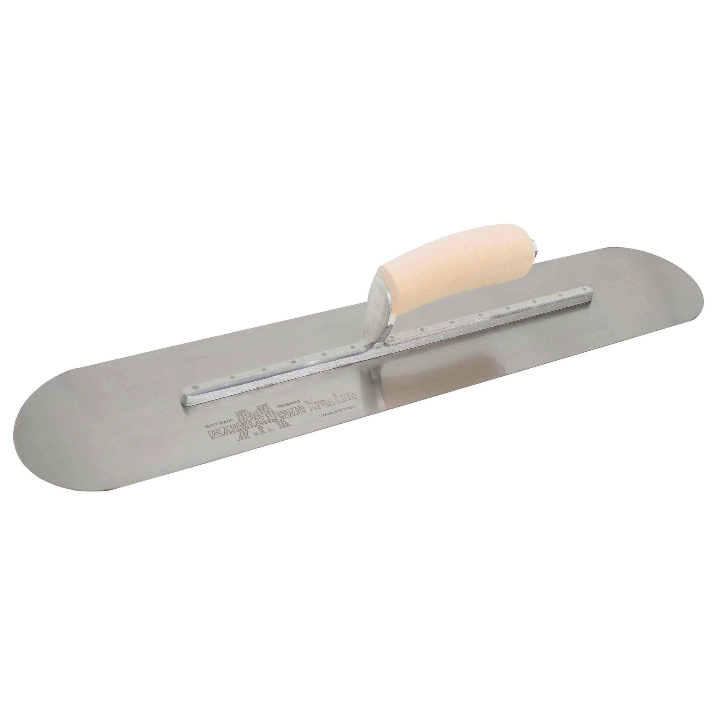 Marshalltown SP2245SSR14 22in x 4-1/2in Pool Trowel with Exposed Rivet Trowels and Wood Handle SP2245SSR14