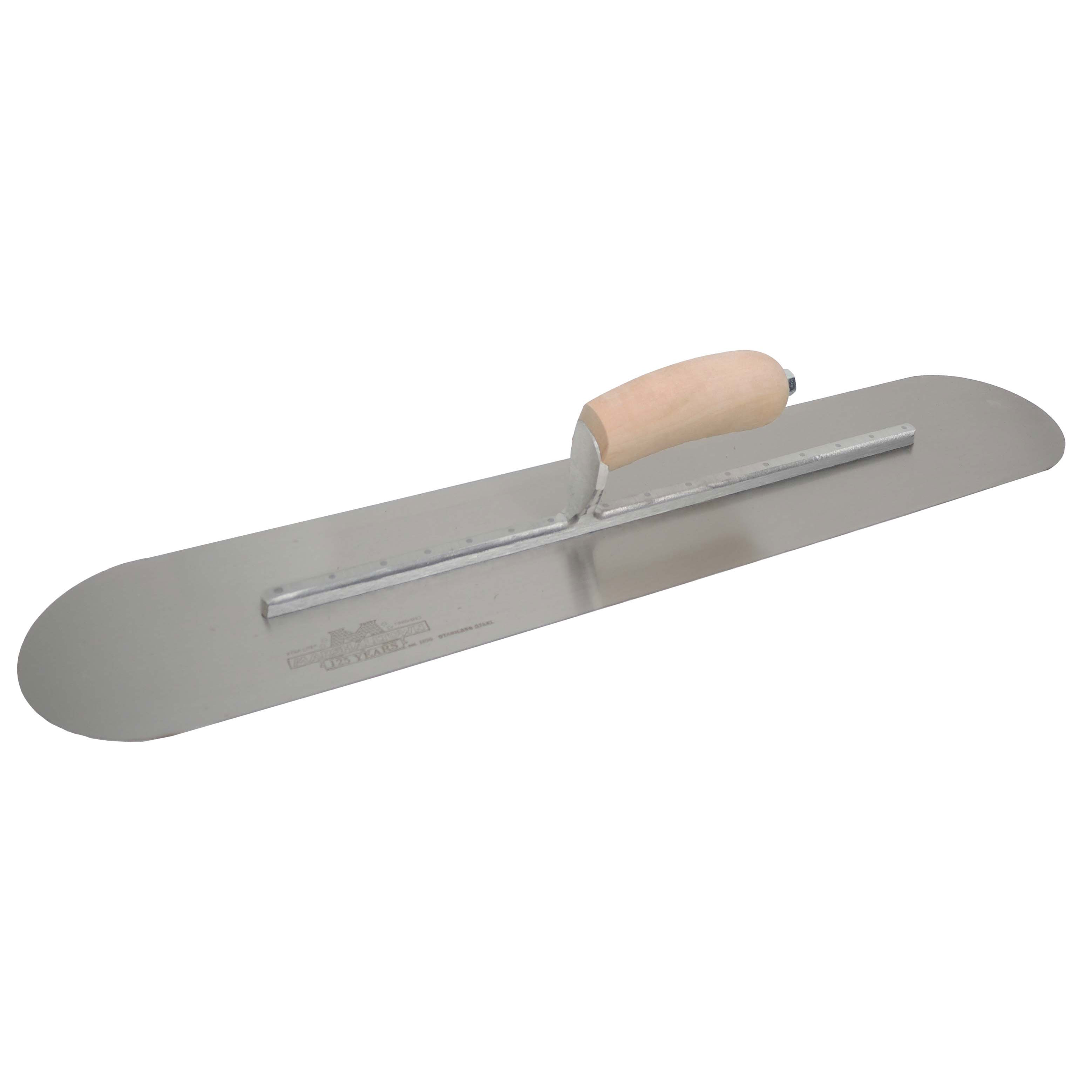 Marshalltown SP245SSR16 24in x 5in Pool Trowel with Exposed Rivet Trowels and Wood Handle SP245SSR16