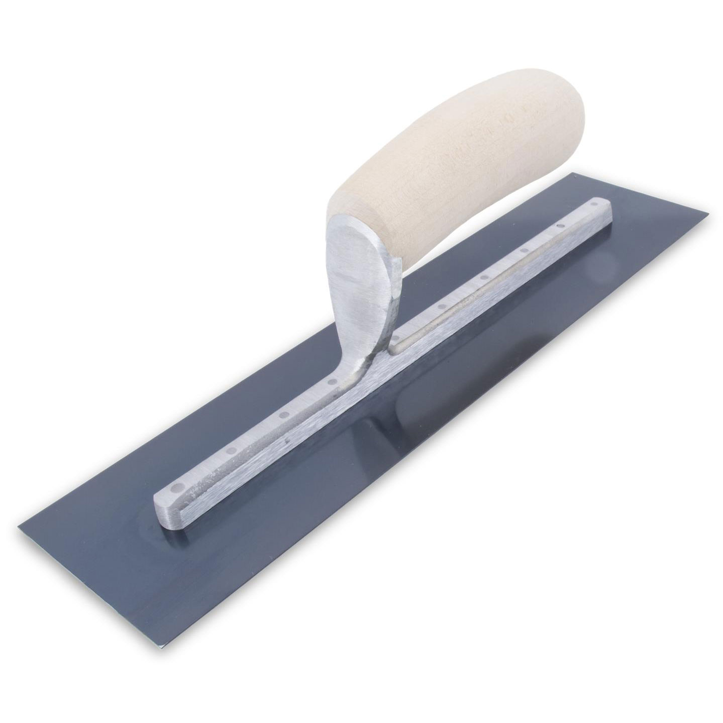 Marshalltown MXS56B 12in x 3 Blue Steel Finishing Trowel Curved Wood Handle MAT-MXS56B