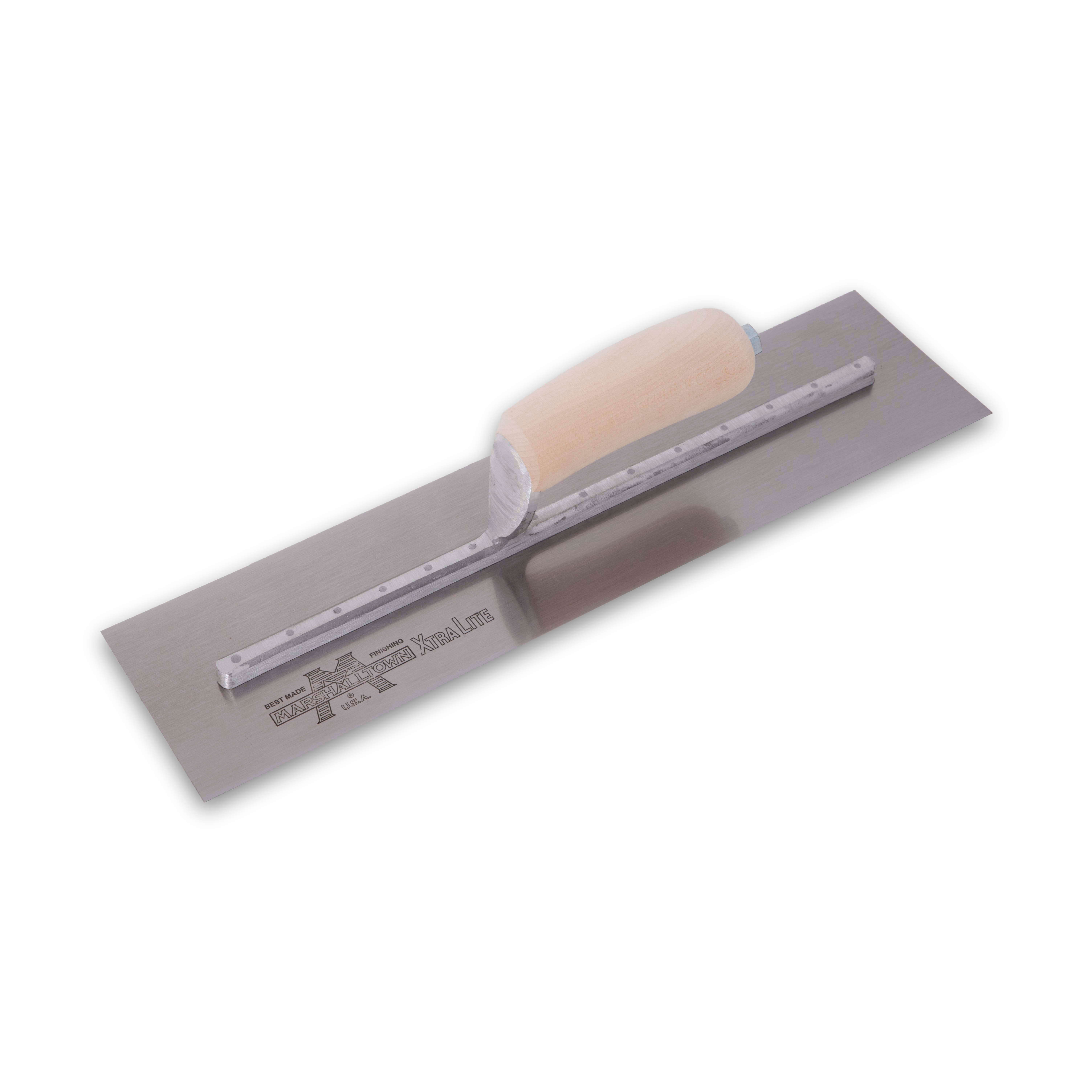 Marshalltown MXS66 16in. x 4in. High Carbon Steel Finishing Trowel with Wood MAT-MXS66