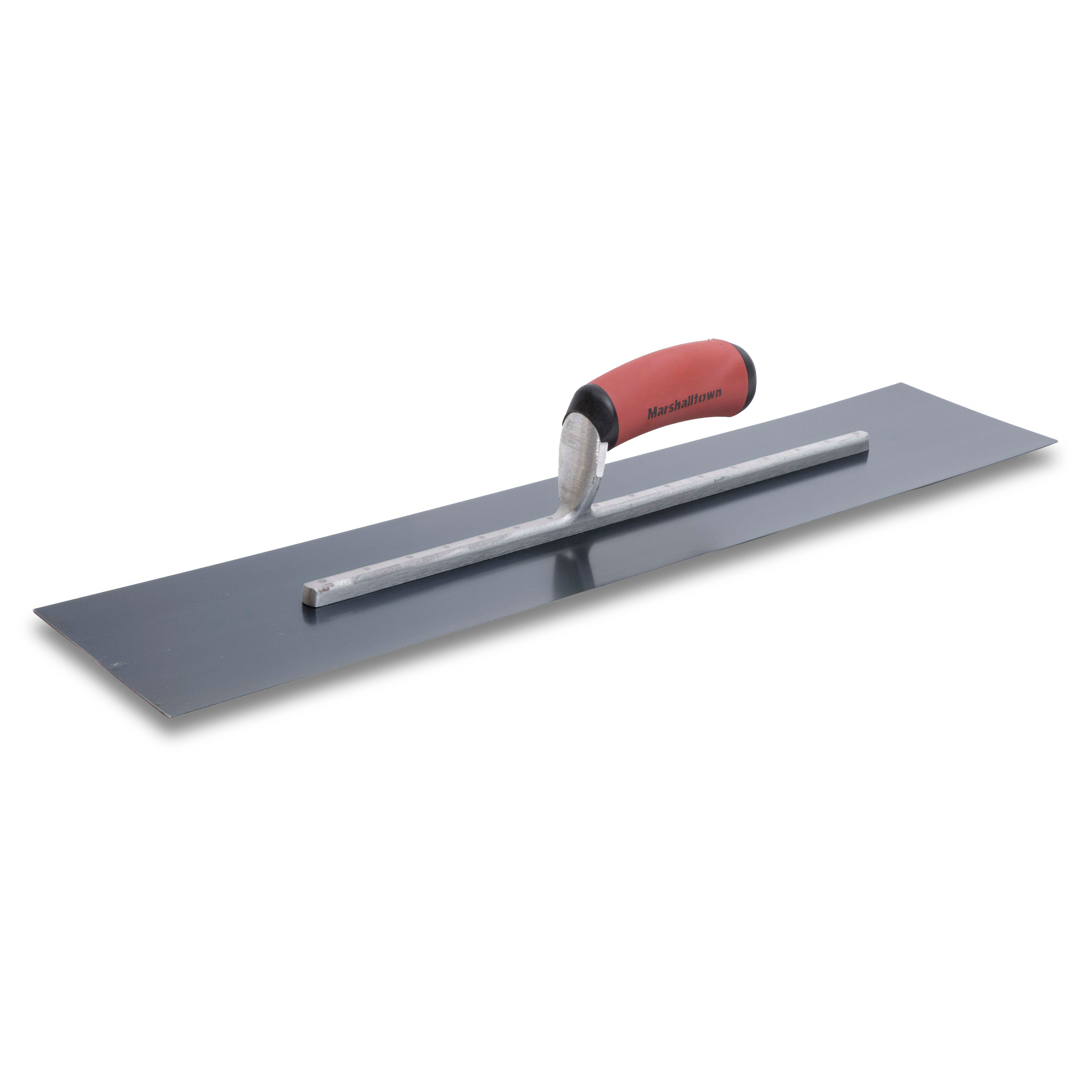 Marshalltown MXS245BD 24in x 5in Blue Steel Finishing Trowel with Curved DuraSoft Handle MXS245BD