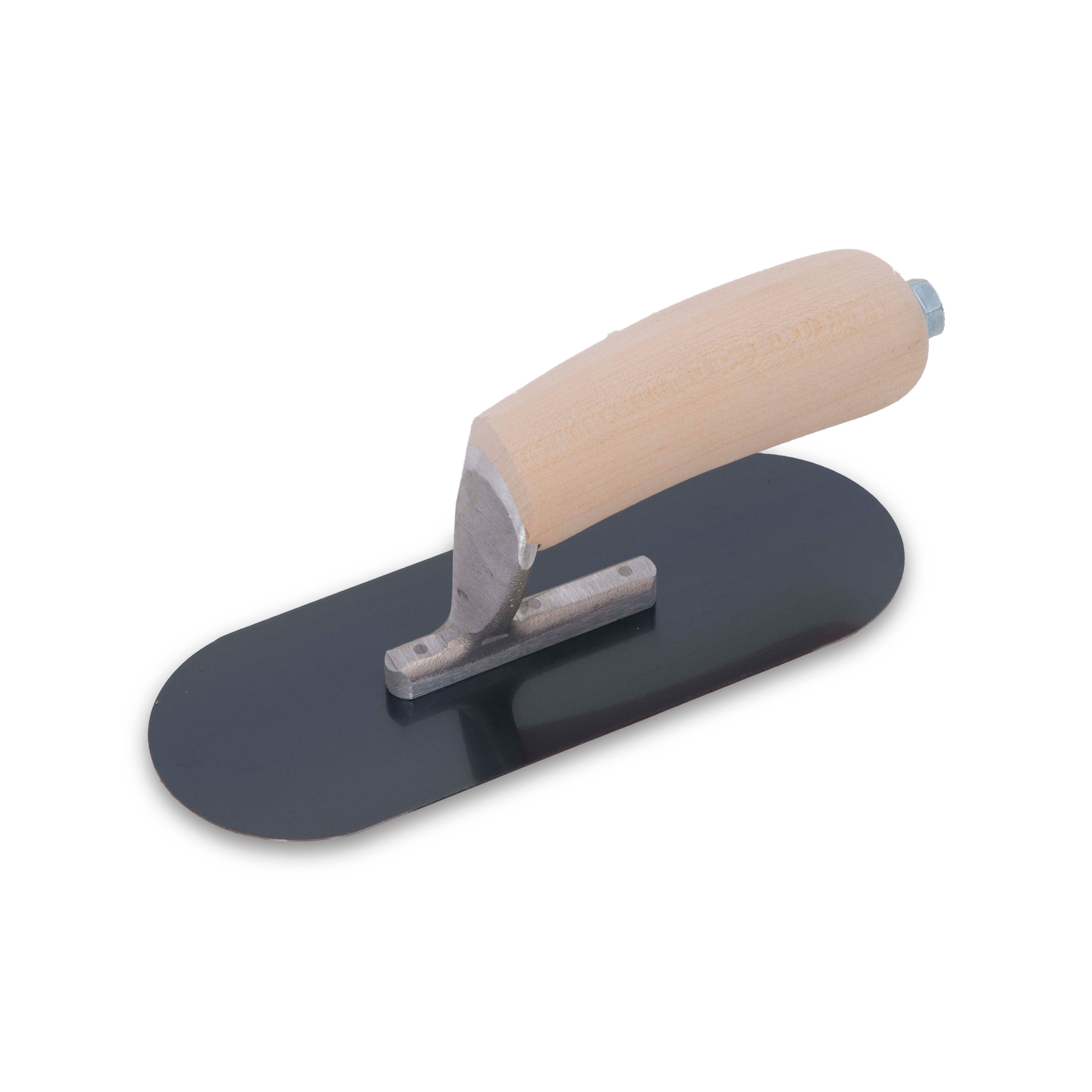 Marshalltown SP10BR3 10in x 3in Fully Rounded Trowel with Exposed Rivet Trowels and Wood Handle SP10BR3