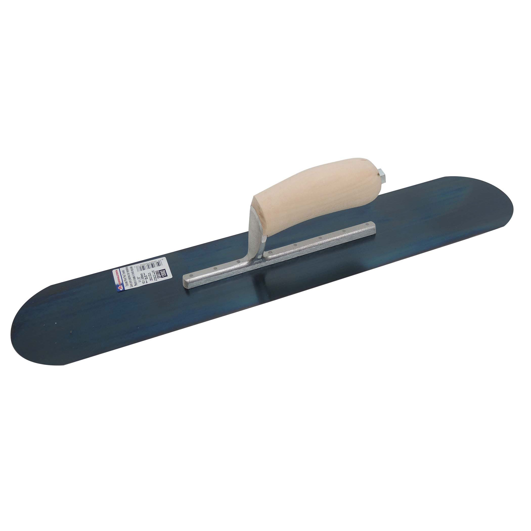Marshalltown SP20BR8 20in x 4in Fully Rounded Trowel with Exposed Rivet Trowels and Wood Handle SP20BR8