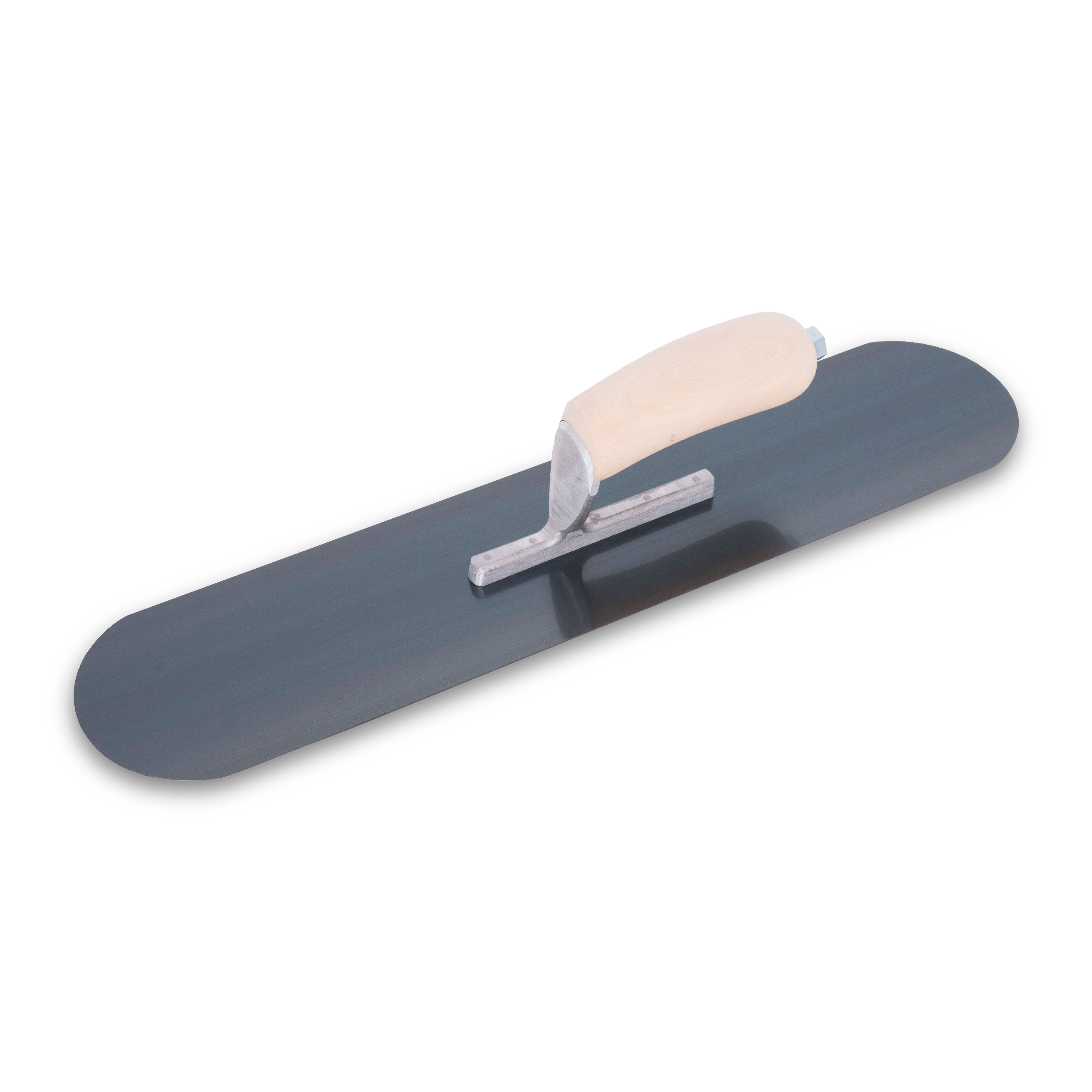 Marshalltown SP81BSER10 18in x 4in Flat End Trowel with Exposed Rivet Trowels and Wood Handle SP81BSER10