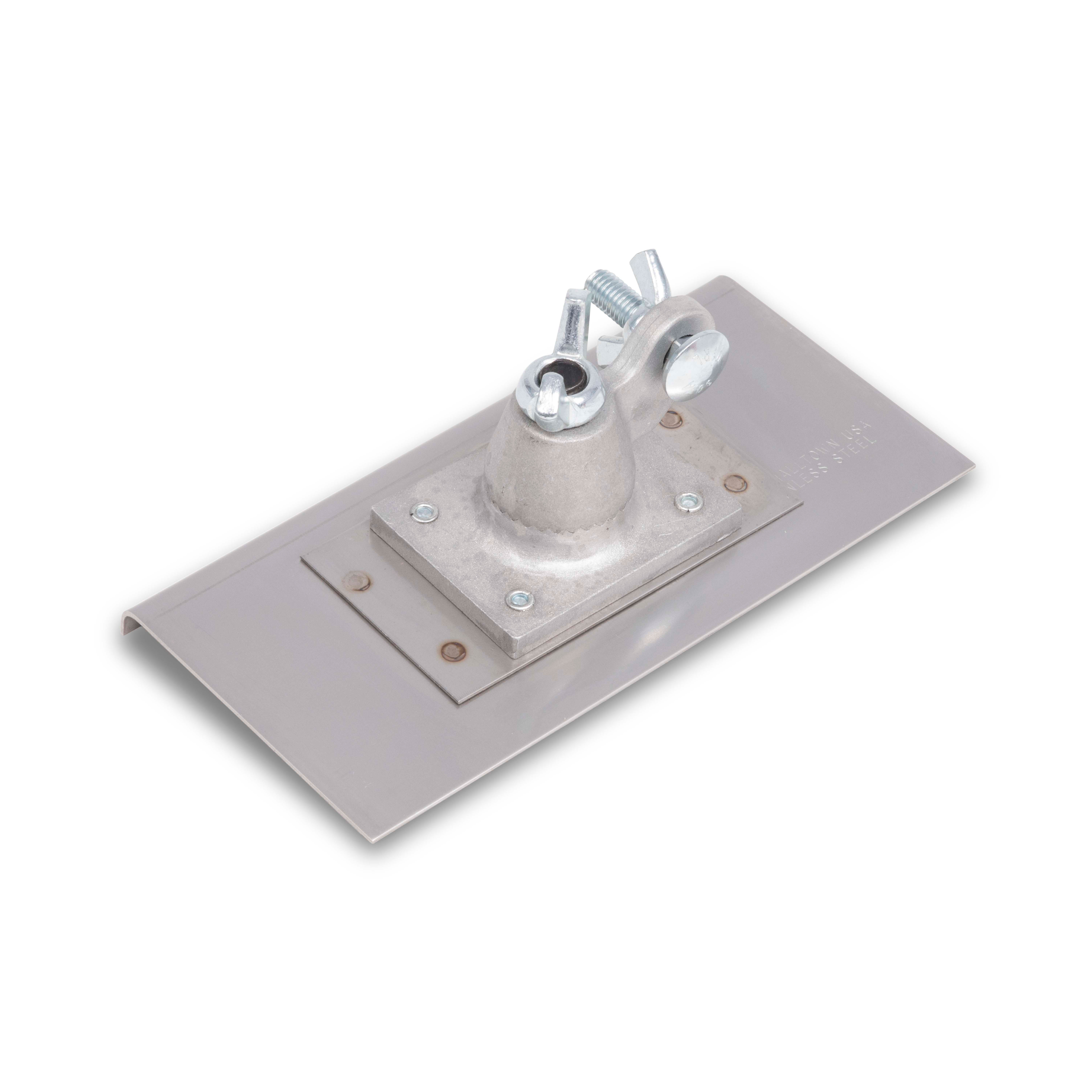 Marshalltown 3612 10in x 6in Stainless Steel Locking All-Angle Walking Edger; 3/8R, 1/2L 3612
