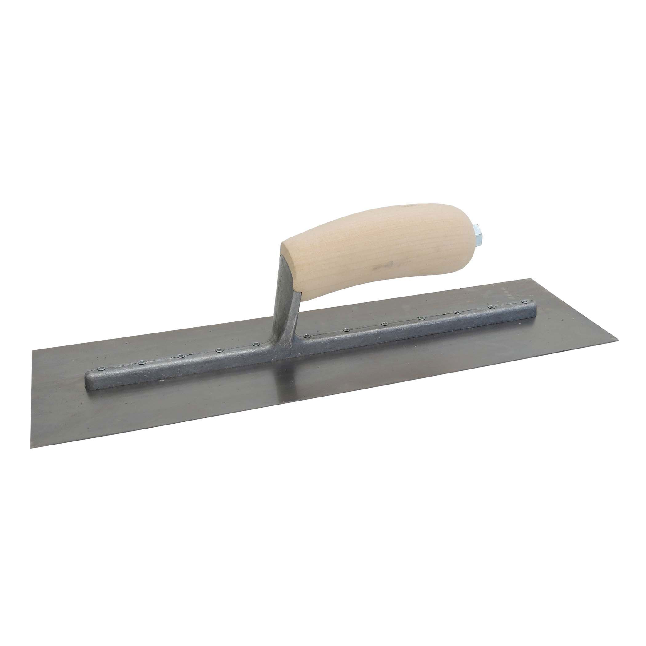 Marshalltown FT365 18in x 4in Finishing Trowel with Curved Wood Handle FT365