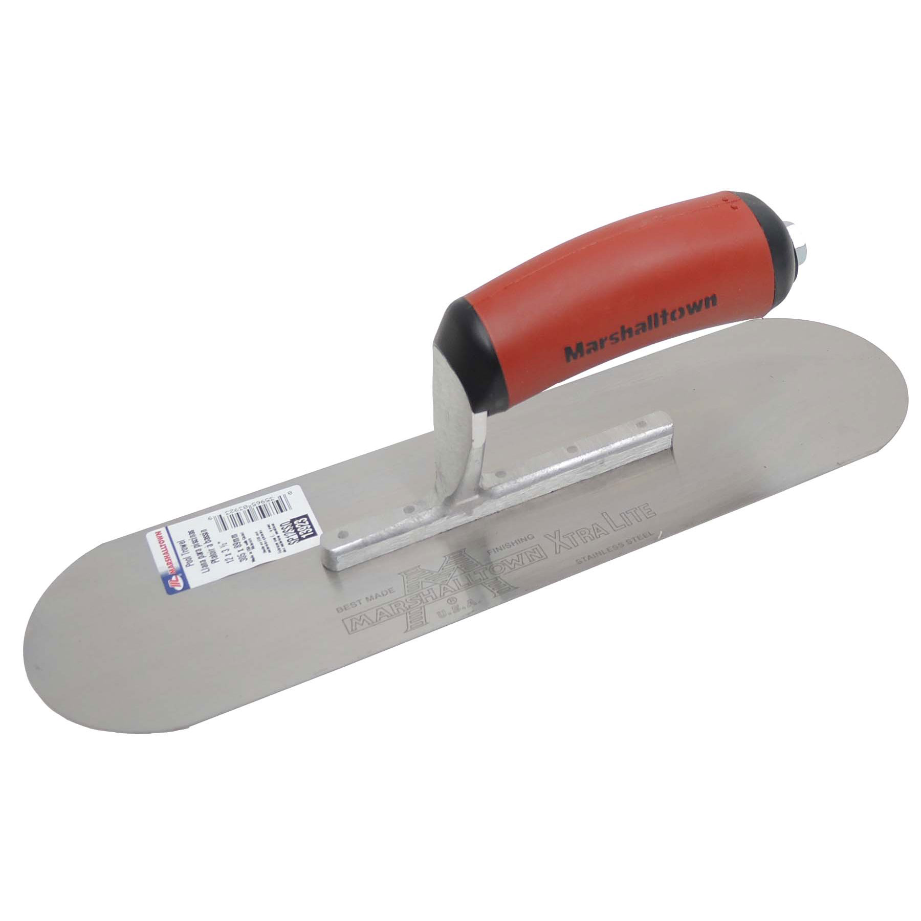 Marshalltown SP12SSD 12in x 3-1/2in Stainless Steel Pool Trowel with DuraSoft Handle SP12SSD