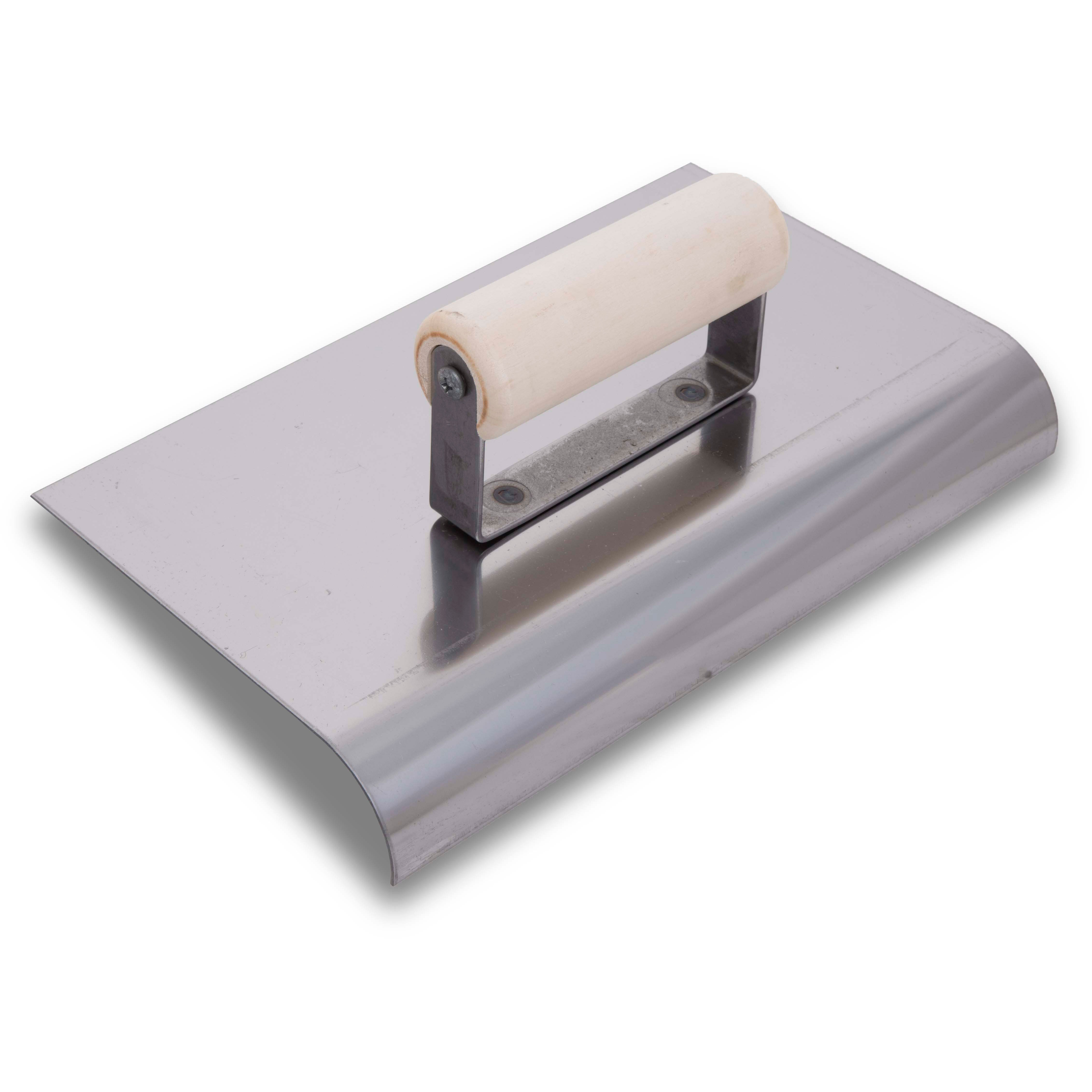 Marshalltown - QLT CE566S 9in x 4in Stainless Steel Edger; 1/2R, 5/8L-Wood Handle CE566S