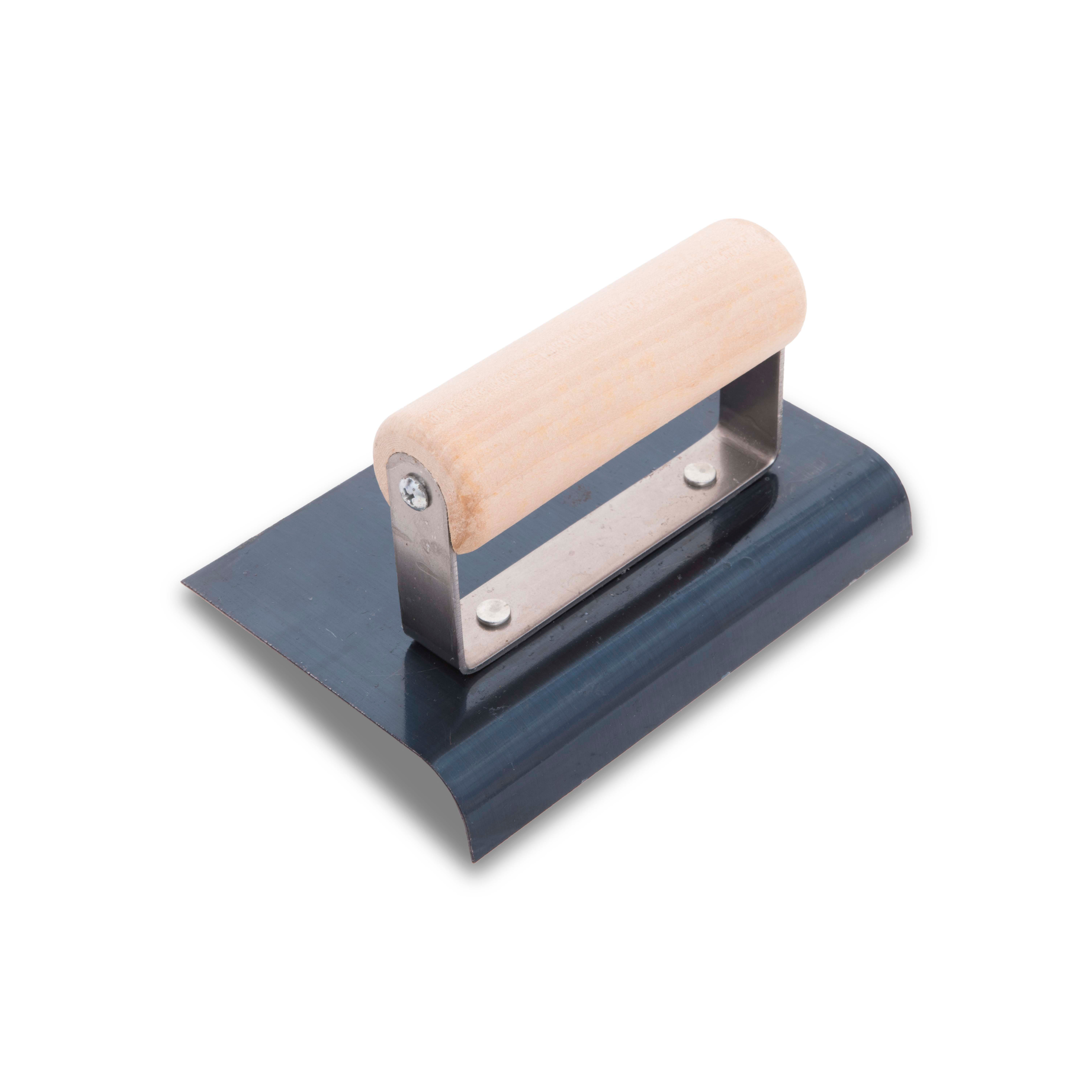 Marshalltown - QLT CE543B 6in x 6in Blue Steel Edger; 5/8R, 7/8L-Wood Handle CE543B