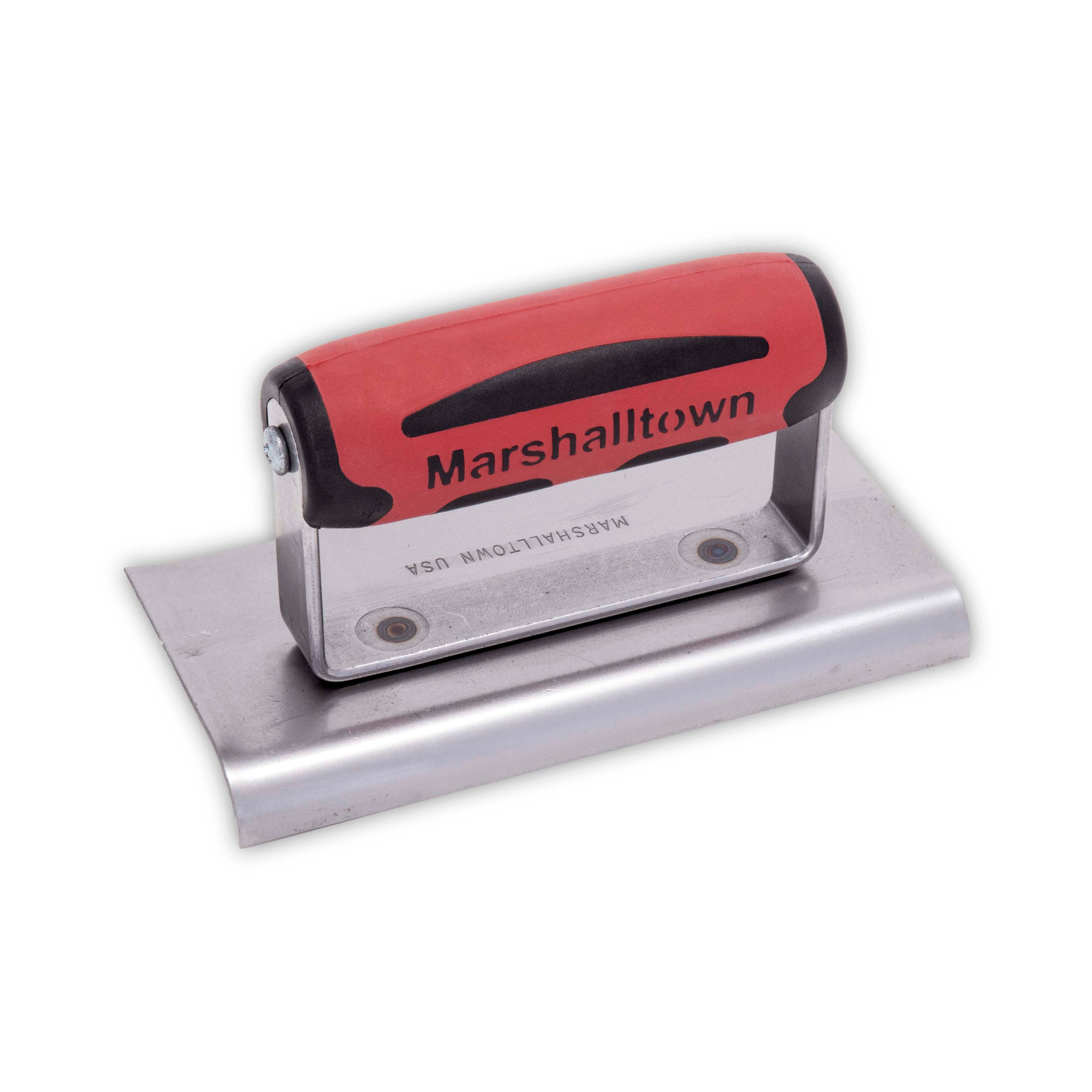 Marshalltown 176D 6in x 3in Edger-1 Curved/1 Straight End 3/8R, 1/2L-DuraSoft Handle 176D