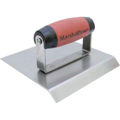 Marshalltown 482CH 6in x 12in Stainless Steel Chamfer Edger-DuraSoft Handle; 1/2in Lip 482CH