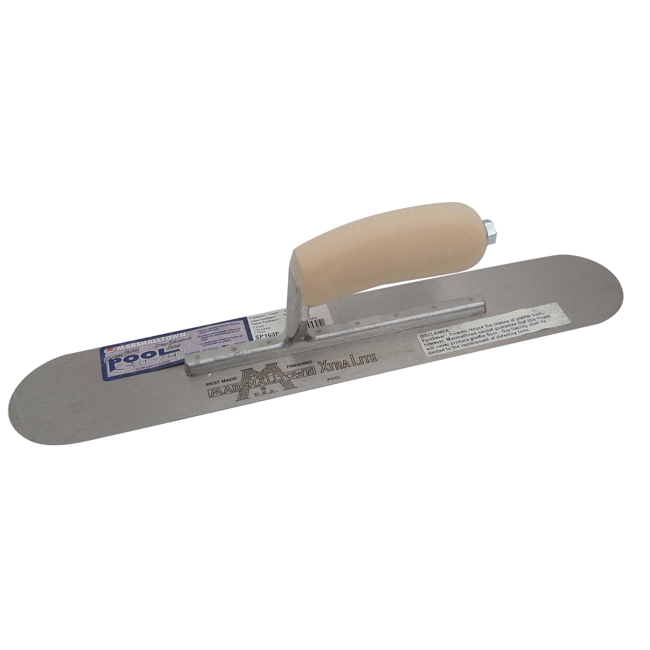 Marshalltown SP163P 16in x 3in PoolSaver Trowel with Wood Handle SP163P