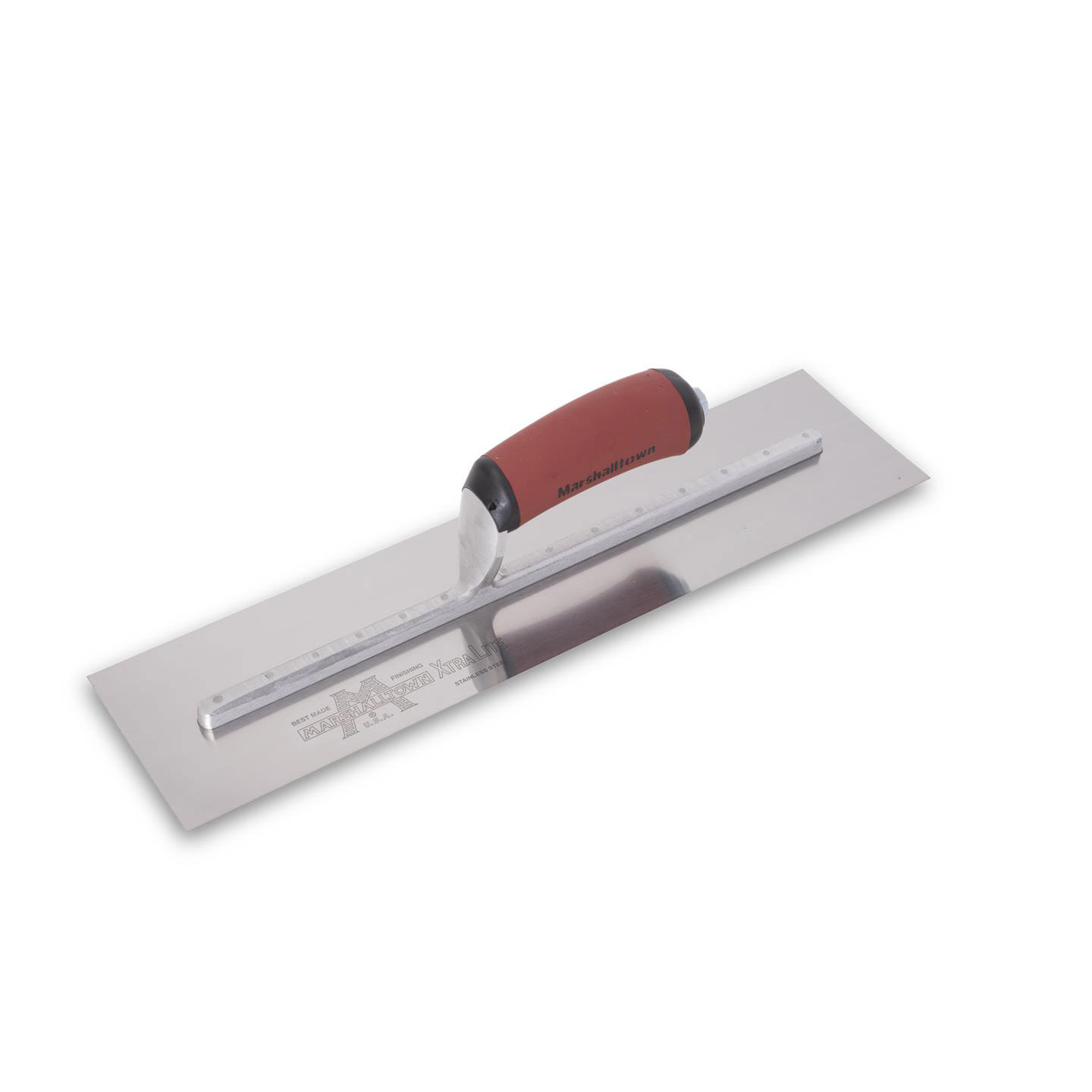 Marshalltown MXS66SSD 16in x 4in Stainless Finishing Trowel with Curved DuraSoft Handle MXS66SSD