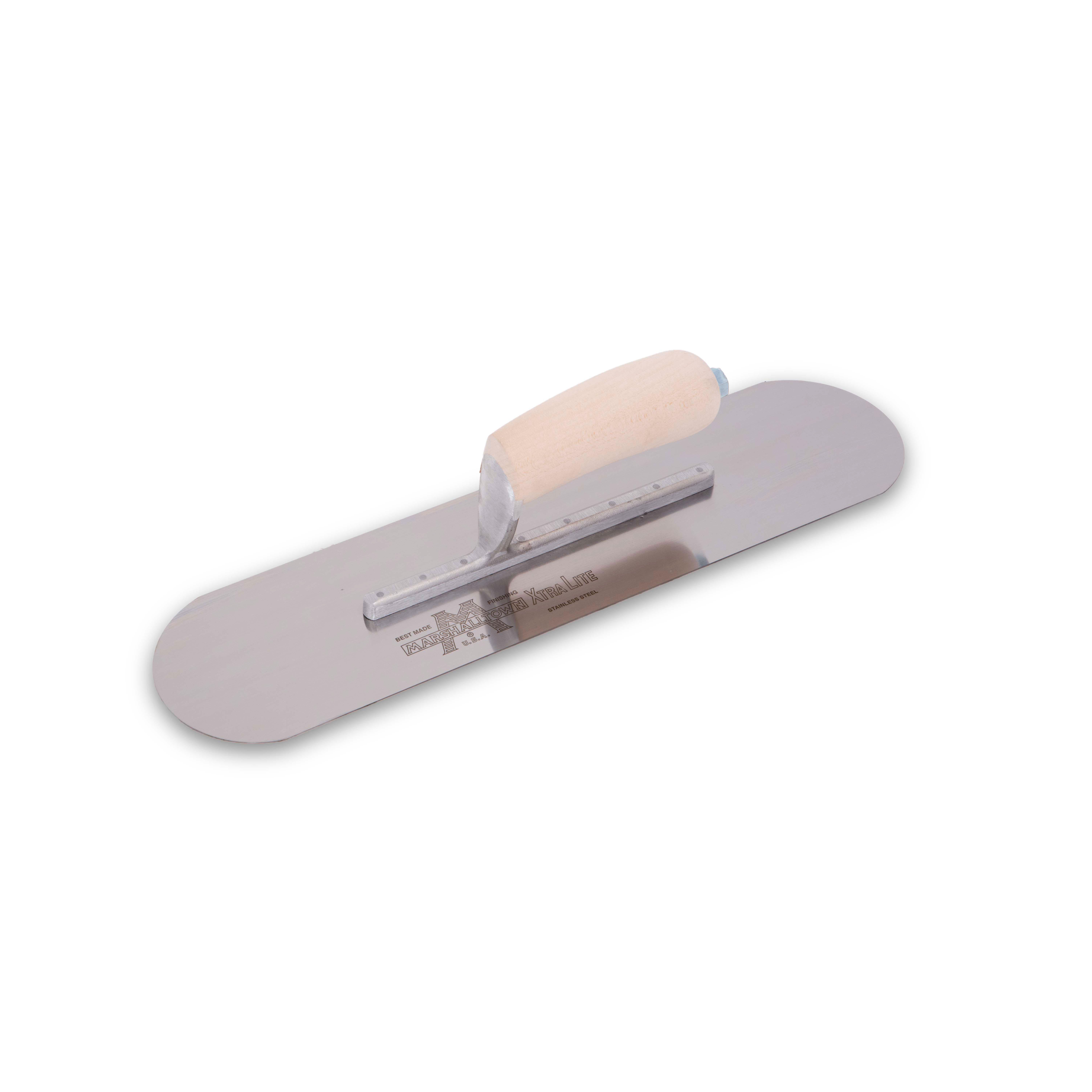 Marshalltown SP164SS 16in x 4in Stainless Steel Pool Trowel with Wood Handle SP164SS
