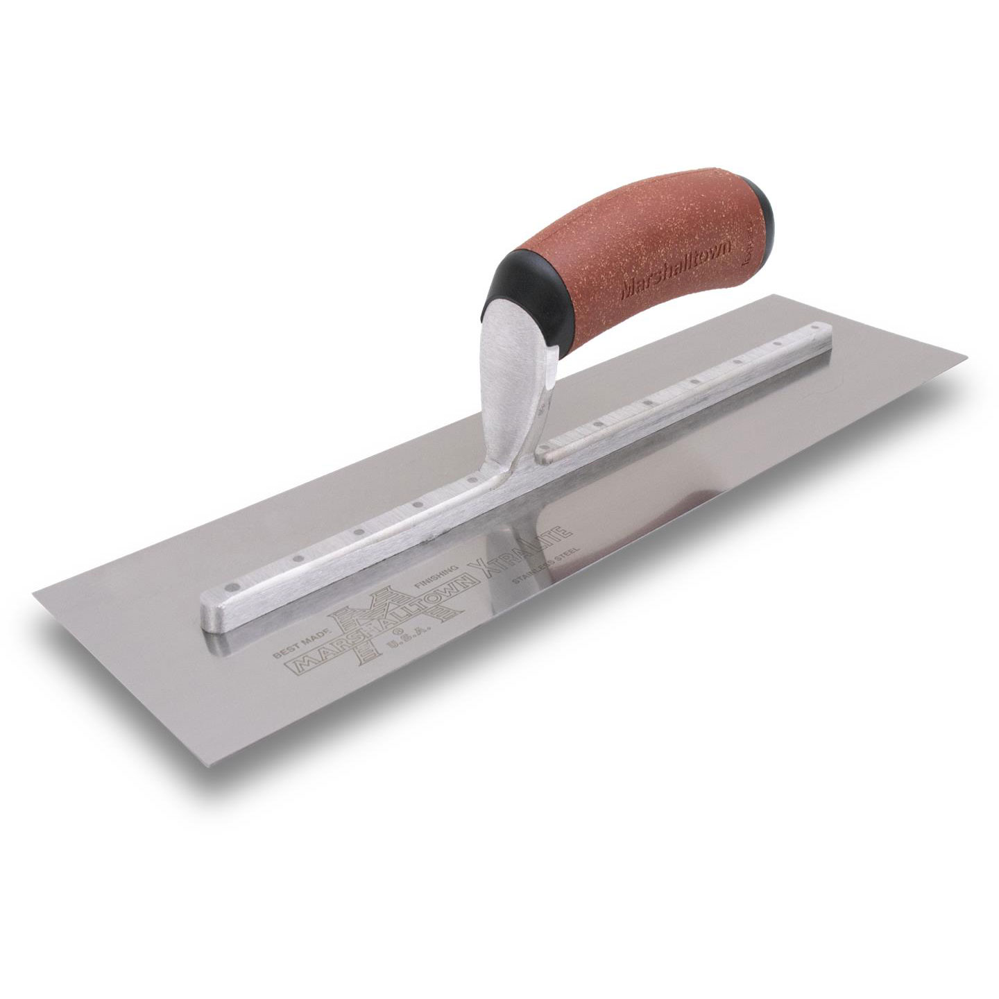 Marshalltown MXS66SSDC 16in x 4in Stainless Finishing Trowel with DuraCork Handle MXS66SSDC