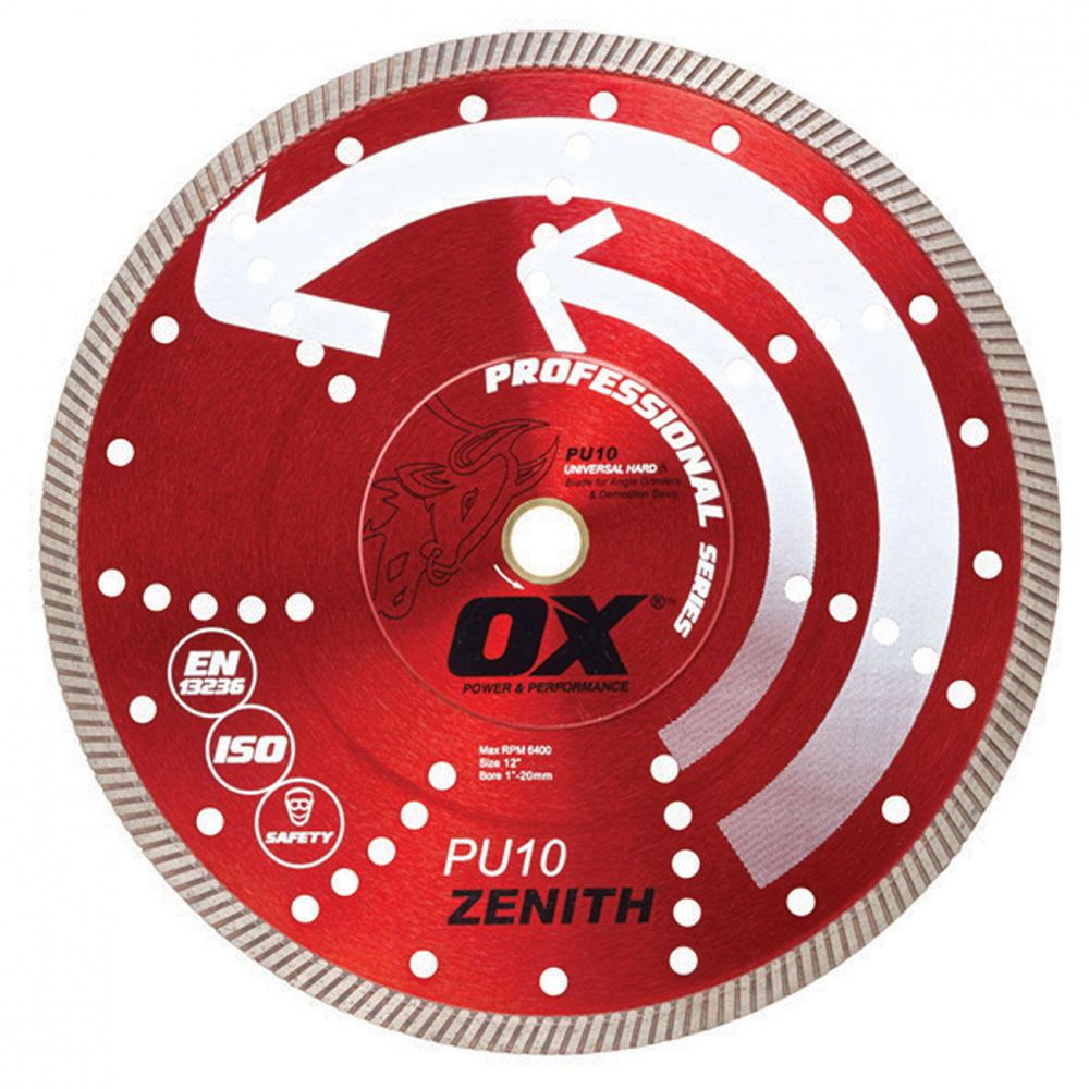 Ox Tools OXPU104 Pro Universal Diamond Blade - Diameter: 4in. x Bore: 7/8in. - 5/8in. OXG-OXPU104