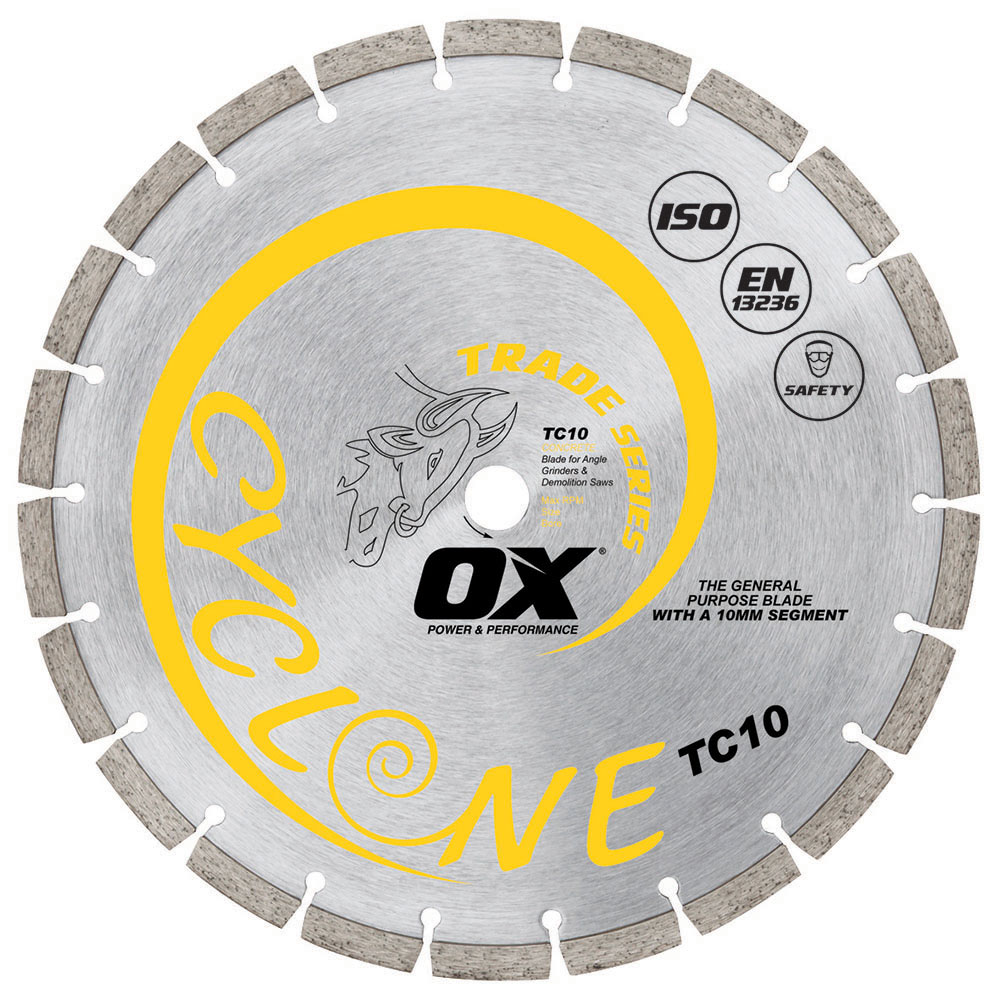 Ox Tools OXTC104 Trade General Purpose / Concrete Diamond Blade - Diameter: 4in. x Bore: 7/8in. - 5/8in. OXG-OXTC104