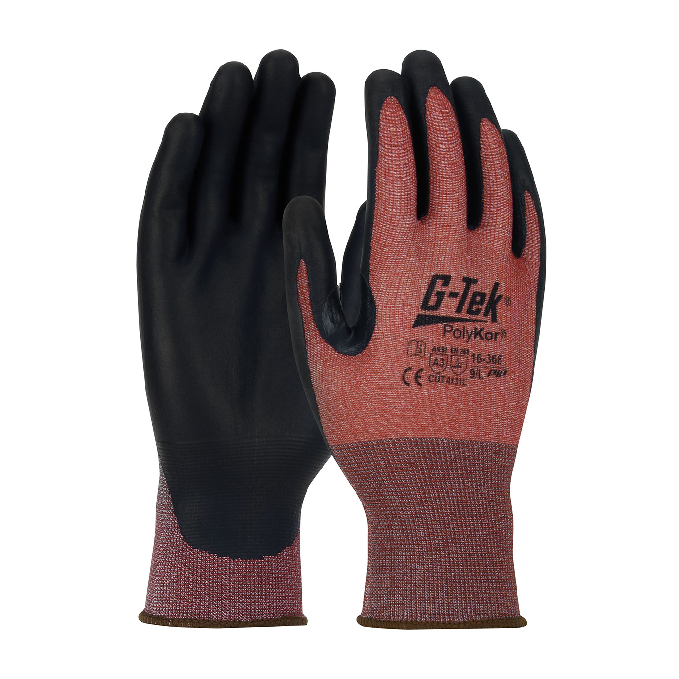 PIP 16-368/L G-Tek PolyKor X7 Seamless Knit PolyKor X7 Blended Glove with NeoFoam Coated Palm & Fingers - Touchscreen Compatible - Large PID-16368L