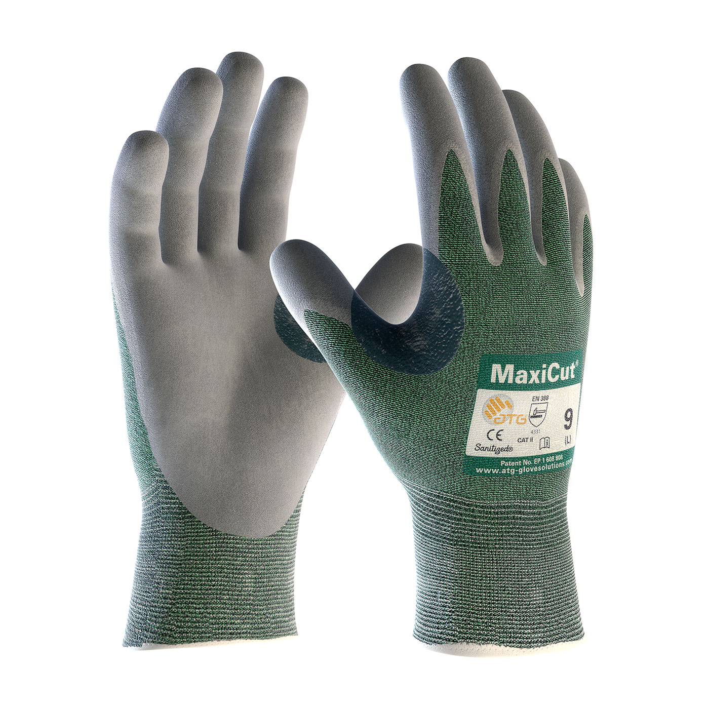PIP 18-570/L MaxiCut Seamless Knit Engineered Yarn Glove with Nitrile Coated MicroFoam Grip on Palm & Fingers - Large PID-18570L