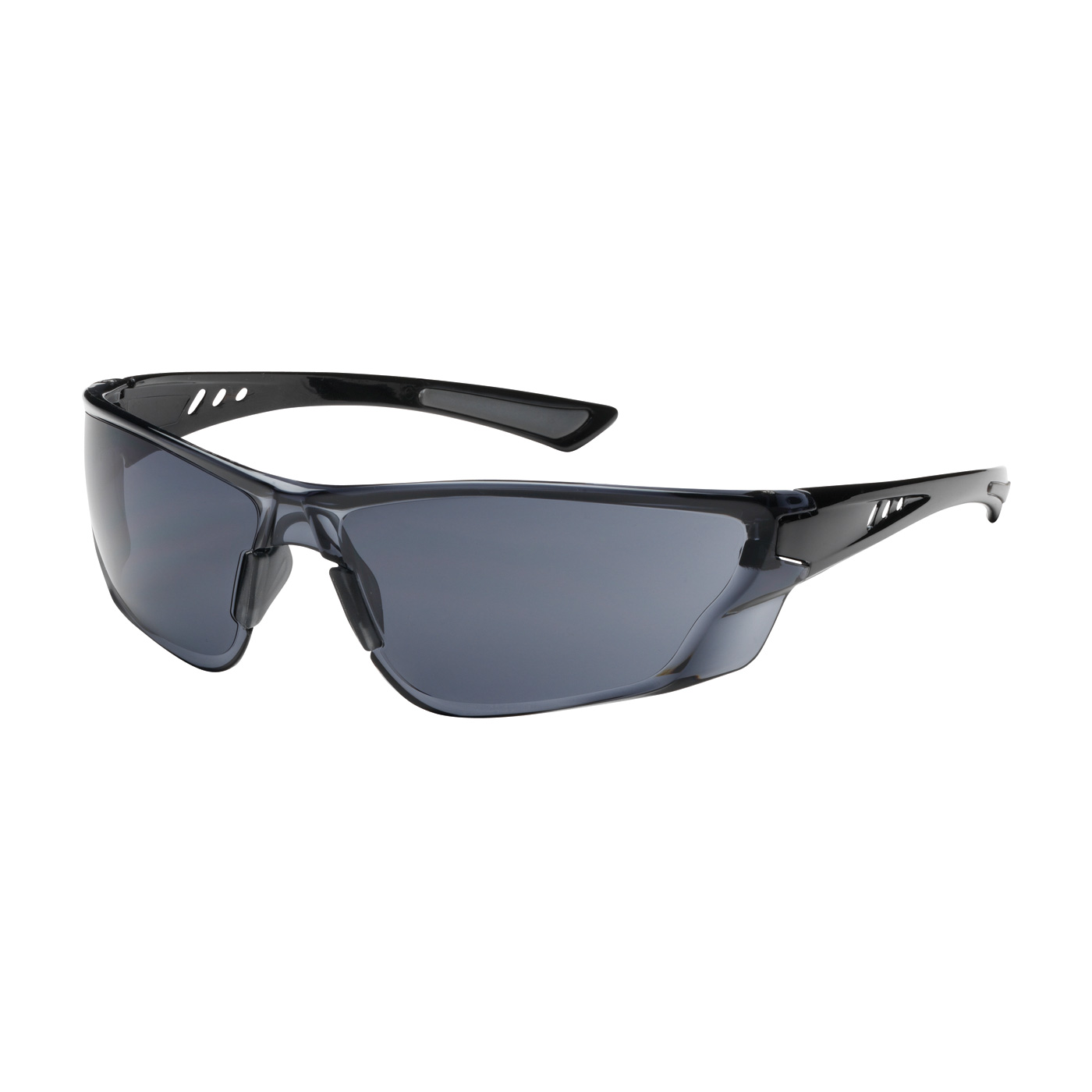 PIP 250-32-0521 Recon Rimless Safety Glasses with Gloss Black Temple, Gray Lens and Anti-Scratch/FogLess 3Sixty Coating PID-250 32 0521