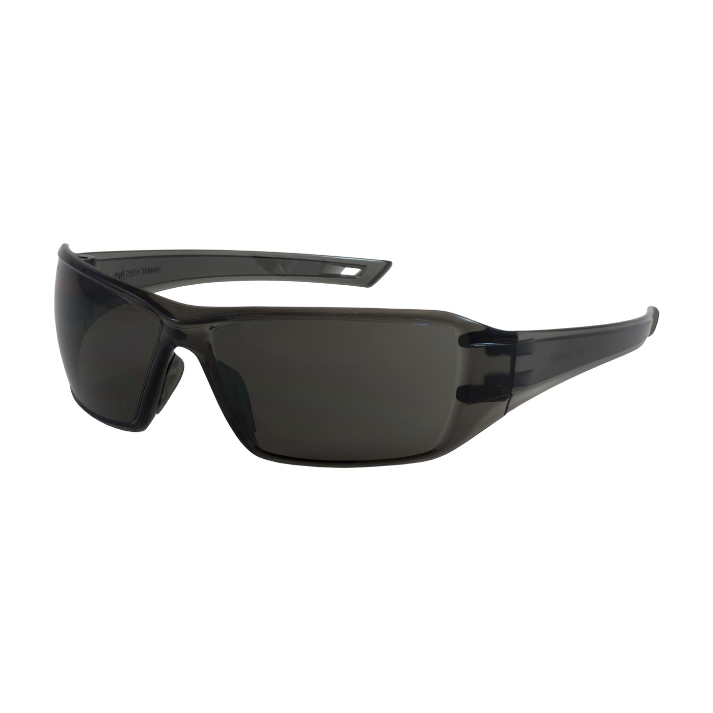 PIP 250-46-0521 Captain Rimless Safety Glasses with Gray Temple, Gray Lens and Anti-Scratch/FogLess 3Sixty Coating PID-250 46 0521