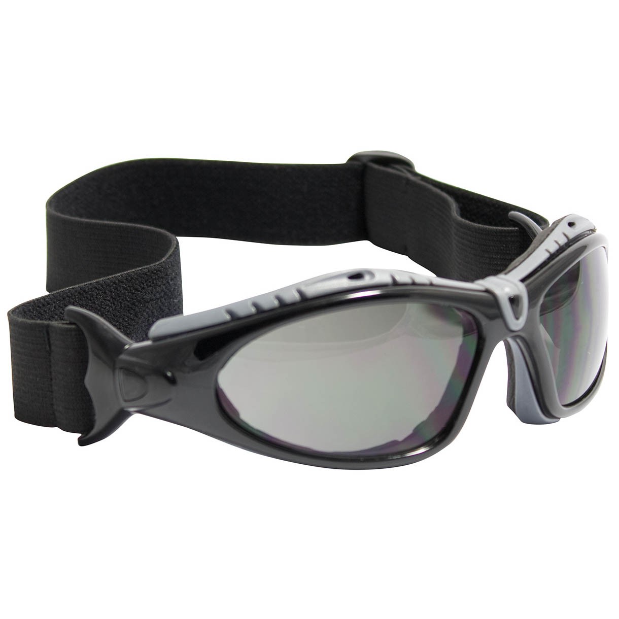 PIP 250-50-0521 Fuselage Full Frame Safety Glasses with Black Frame, Foam Padding, Gray Lens and Anti-Scratch/FogLess 3Sixty Coating PID-250 50 0521