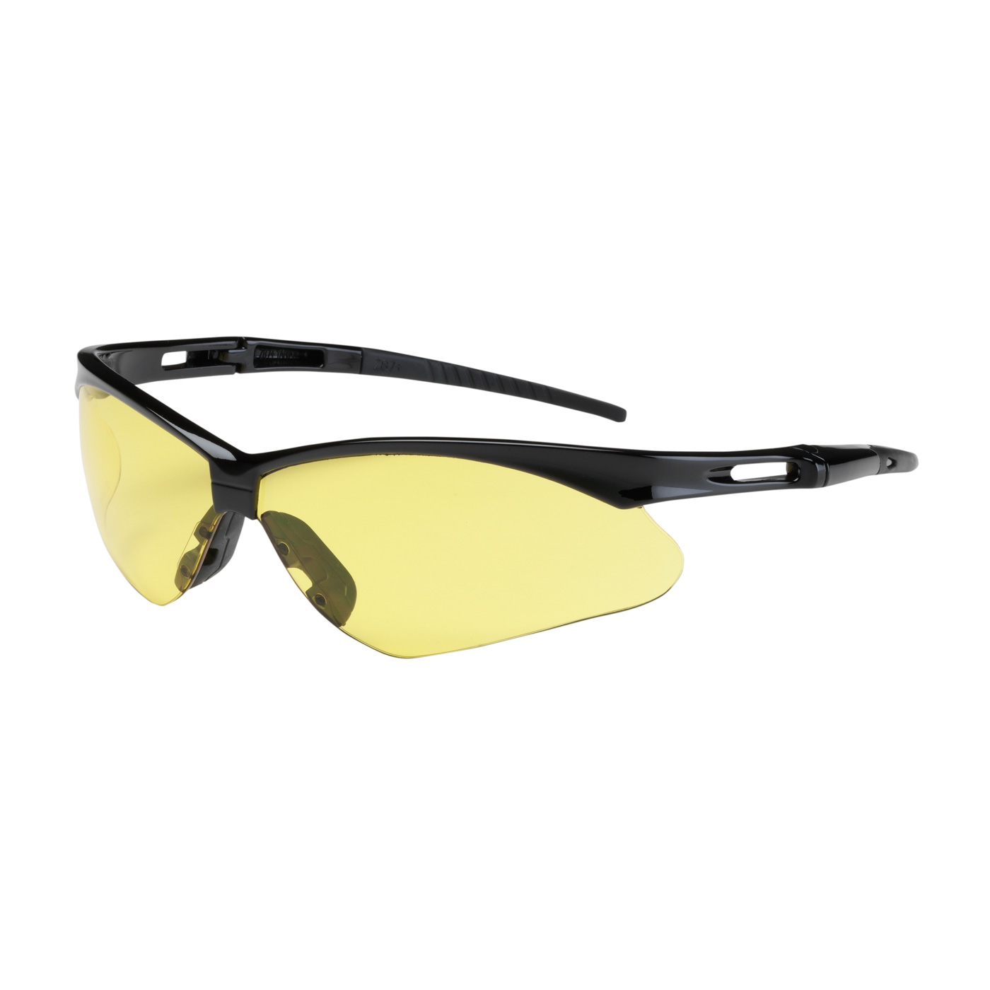 PIP 250-AN-10120 Anser Semi-Rimless Safety Glasses with Black Frame, Amber Lens and Anti-Scratch Coating PID-250 AN 10120