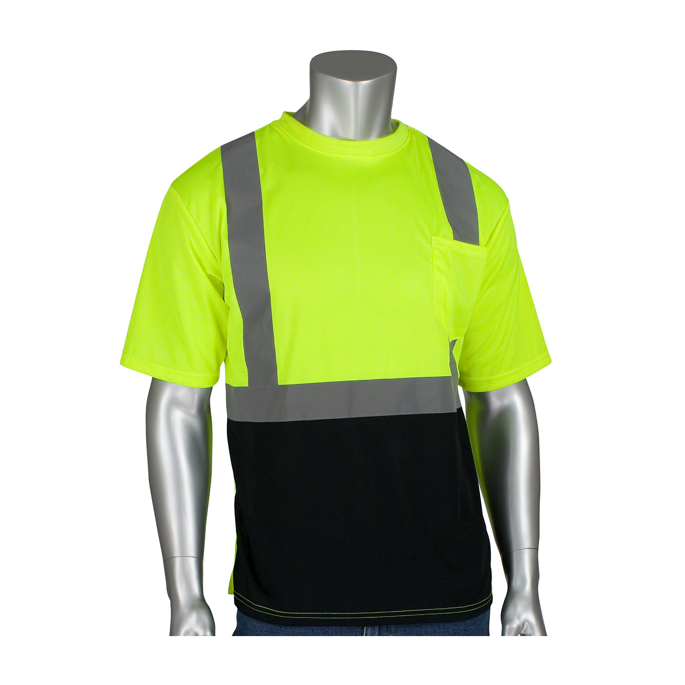 PIP 312-1250B-LY/XL ANSI Type R Class 2 Yellow Short Sleeve T-Shirt - 2X-Large PID-3121250 BLY XL