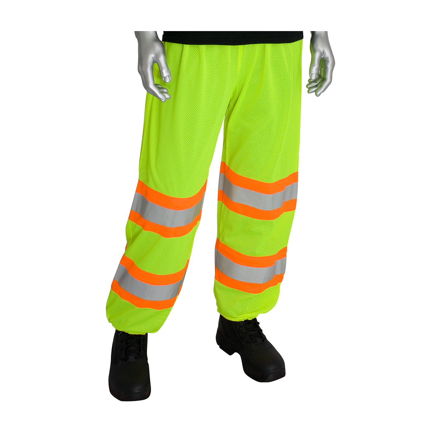 PIP 319-MTPLY-S/M ANSI 107 Class E Yellow Two-Tone Mesh Pant - Small/Medium PID-319 MTP S/M