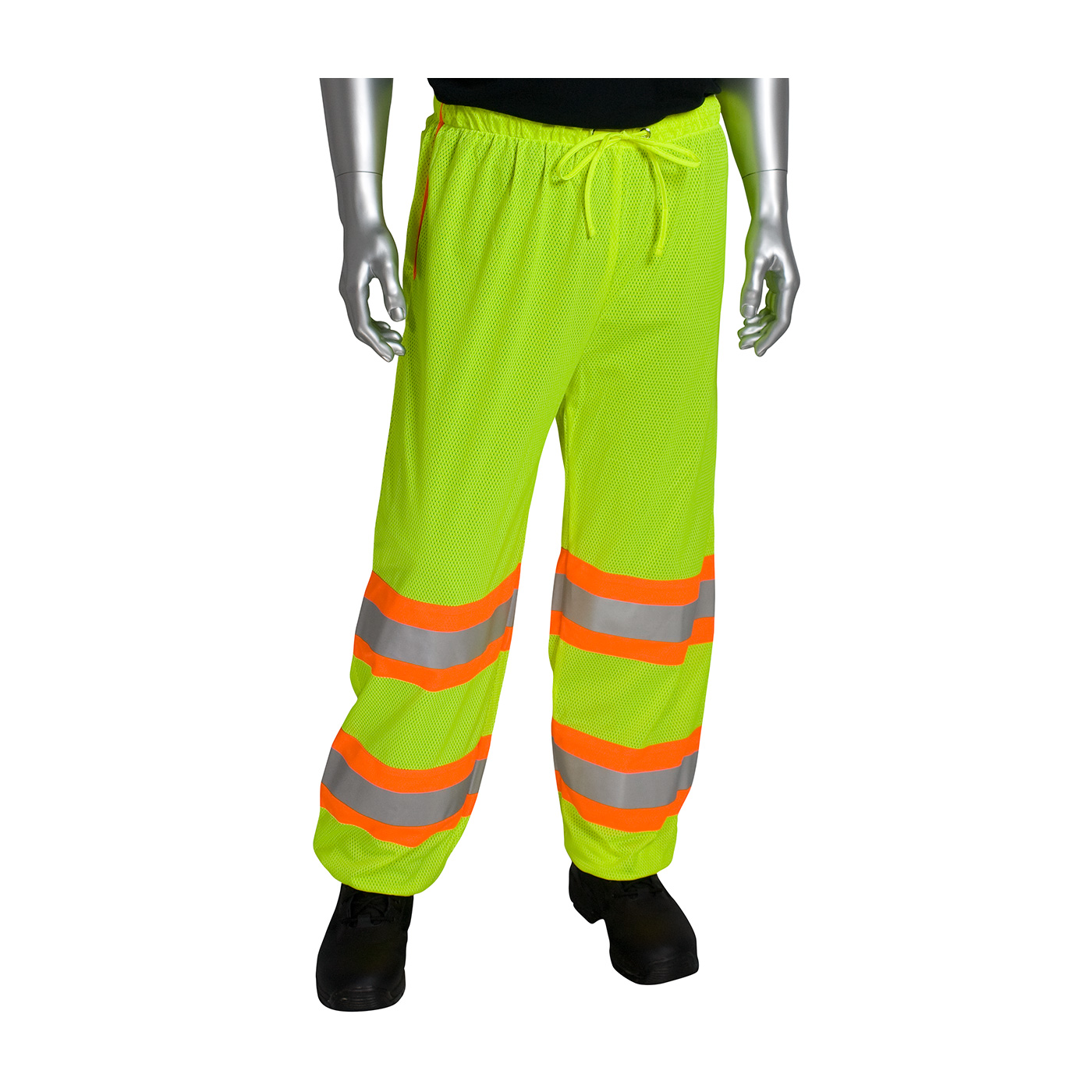 PIP 319-MTPLY-L/XL ANSI 107 Class E Yellow Two-Tone Mesh Pant - Large/X-Large PID-319 MTP L/XL