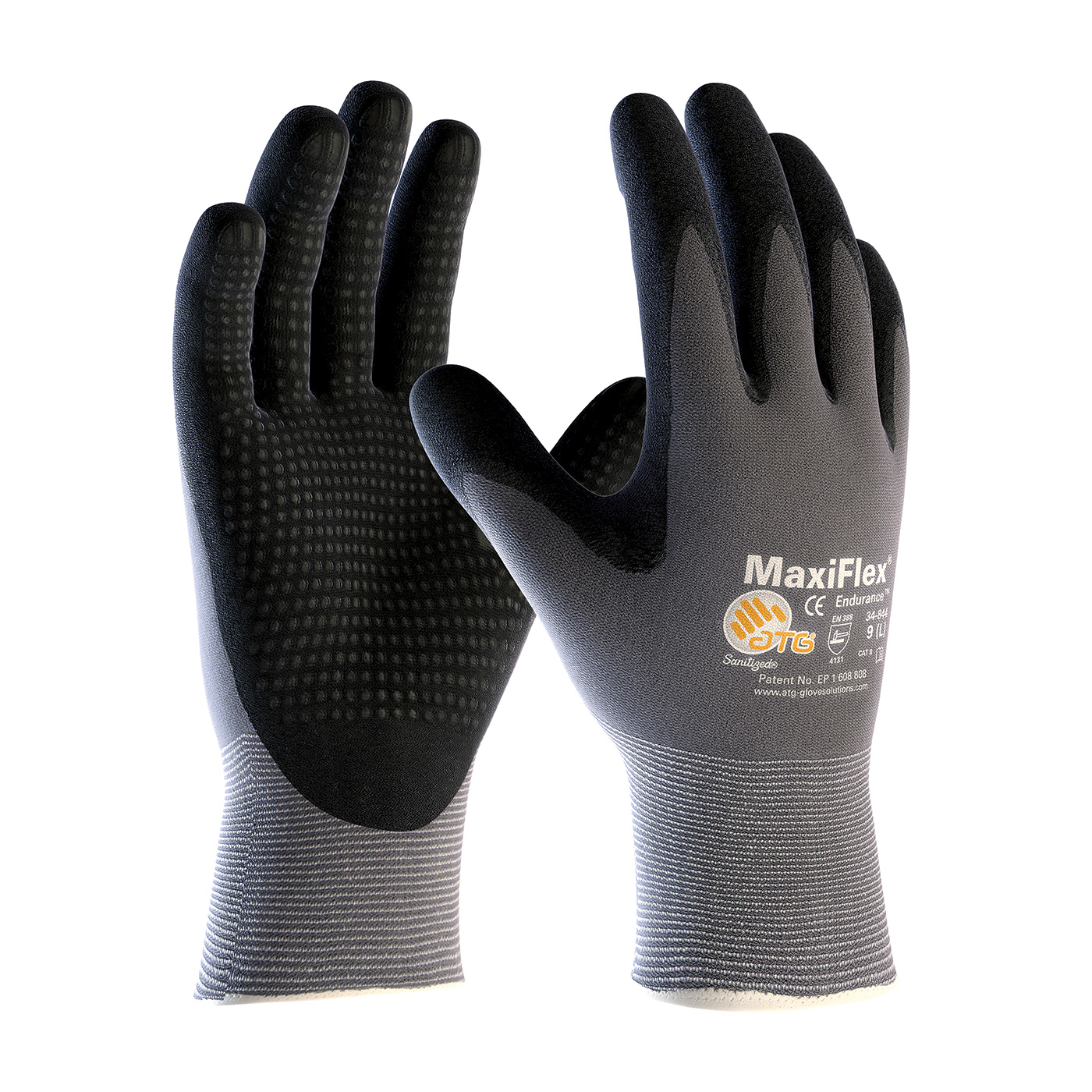 PIP 34-844/XL MaxiFlex Endurance Seamless Knit Nylon Glove with Nitrile Coated MicroFoam Grip on Palm & Fingers - Micro Dot Palm - X-Large PID-34 844 XL