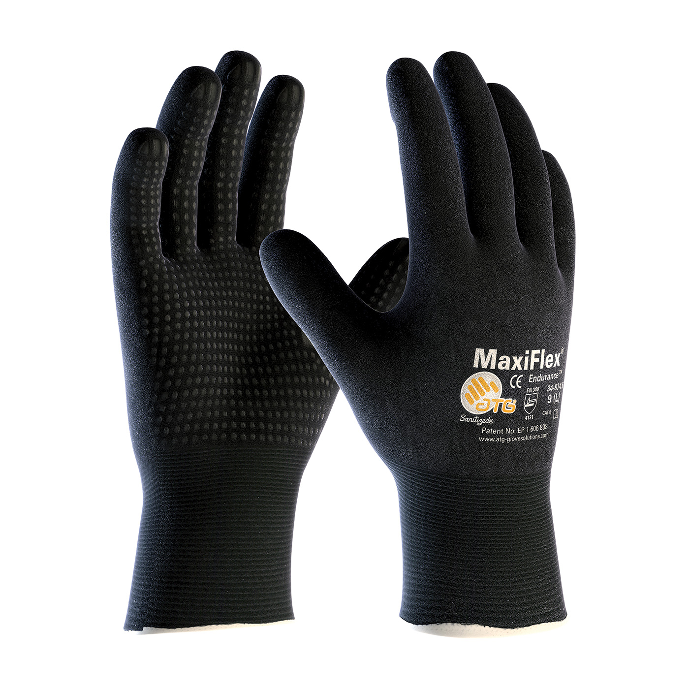 PIP 34-8745/XL MaxiFlex Endurance Seamless Knit Nylon/Lycra Glove with Nitrile Coated MicroFoam Grip on Full Hand - Micro Dot Palm - X-Large PID-34 8745 XL