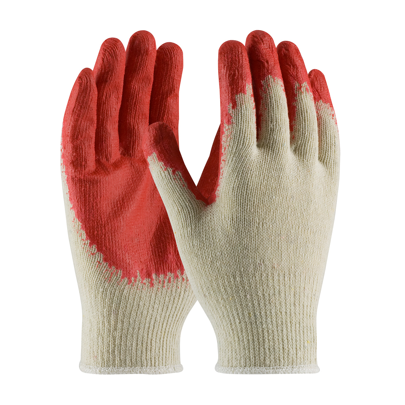 PIP 39-C122/L Seamless Knit Cotton/Polyester Glove with Latex Coated Smooth Grip on Palm & Fingers - Regular Grade - Large PID-39 C122 L