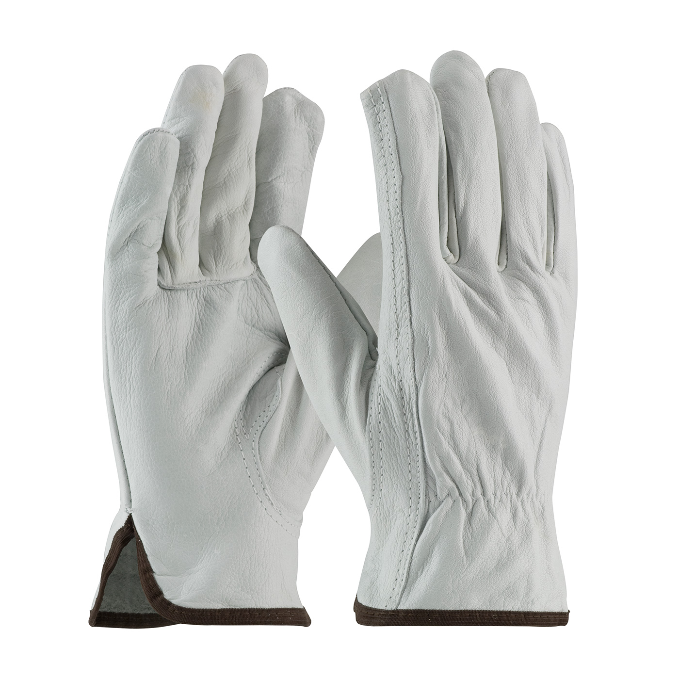 PIP 68-162/M Economy Grade Top Grain Cowhide Leather Drivers Glove - Keystone Thumb - Medium PID-68 162 M