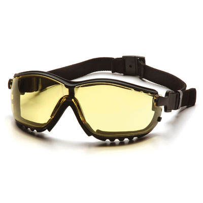 Pyramex GB1830ST V2G - Black Frame/Amber Anti-Fog Lens (Box of 12) PYR-GB1830STBX