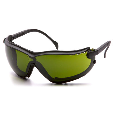 Pyramex INTEGRA Safety Welding Glasses IR3 & IR5 Filter Lens w/ Black Frame 