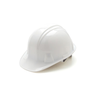 Pyramex HP14010 Hard Hat - White 4 Pt - Snap Lock Suspension (Box of 16) PYR-HP14010