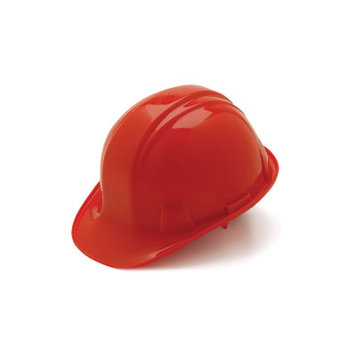 Pyramex HP14020 Hard Hat - Red 4 Pt - Snap Lock Suspension (Box of 16) PYR-HP14020BX