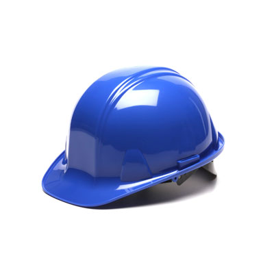 Pyramex HP14060 Hard Hat - Blue 4 Pt - Snap Lock Suspension (Box of 16) PYR-HP14060BX