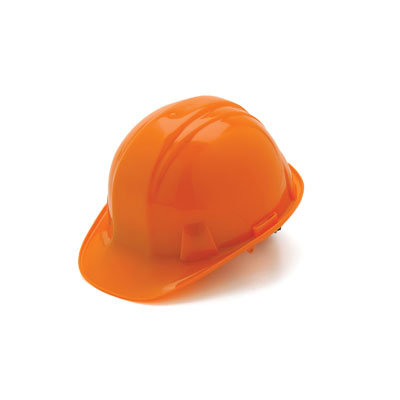 Pyramex HP14140 Hard Hat - Orange 4 Pt Ratchet Suspension (Box of 16) PYR-HP14140BX