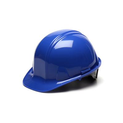 Pyramex HP14160 Hard Hat - Blue 4 Pt Ratchet Suspension (Box of 16) PYR-HP14160