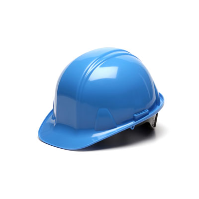 Pyramex HP14162 Hard Hat - Light Blue 4 Pt Ratchet Suspension (Box of 16) PYR-HP14162BX