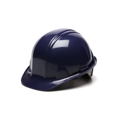 Pyramex HP14165 Hard Hat - Dark Blue 4 Pt Ratchet Suspension (Box of 16) PYR-HP14165BX