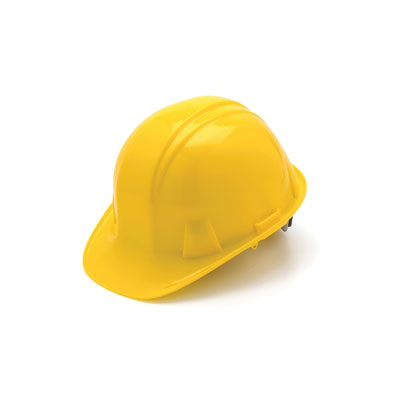 Pyramex HP16030 Hard Hat - Yellow 6 Pt- Snap Lock Suspension (Box of 16) PYR-HP16030BX