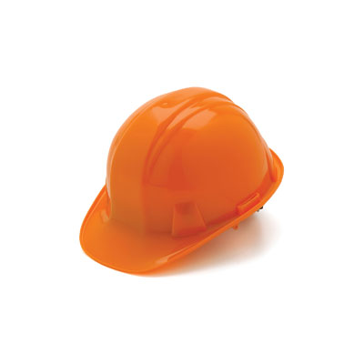 Pyramex HP16040 Hard Hat - Orange 6 Pt- Snap Lock Suspension (Box of 16) HP16040