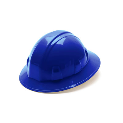 Pyramex HP26160 Full Brim Hard Hat - Blue 6 Pt Ratchet Suspension (Box of 12) PYR-HP26160