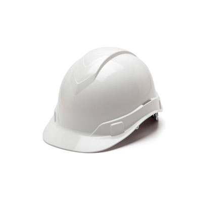 Pyramex HP44110 Hard Hat - White 4 Pt Ratchet Suspension (Box of 16) PYR-HP44110BX